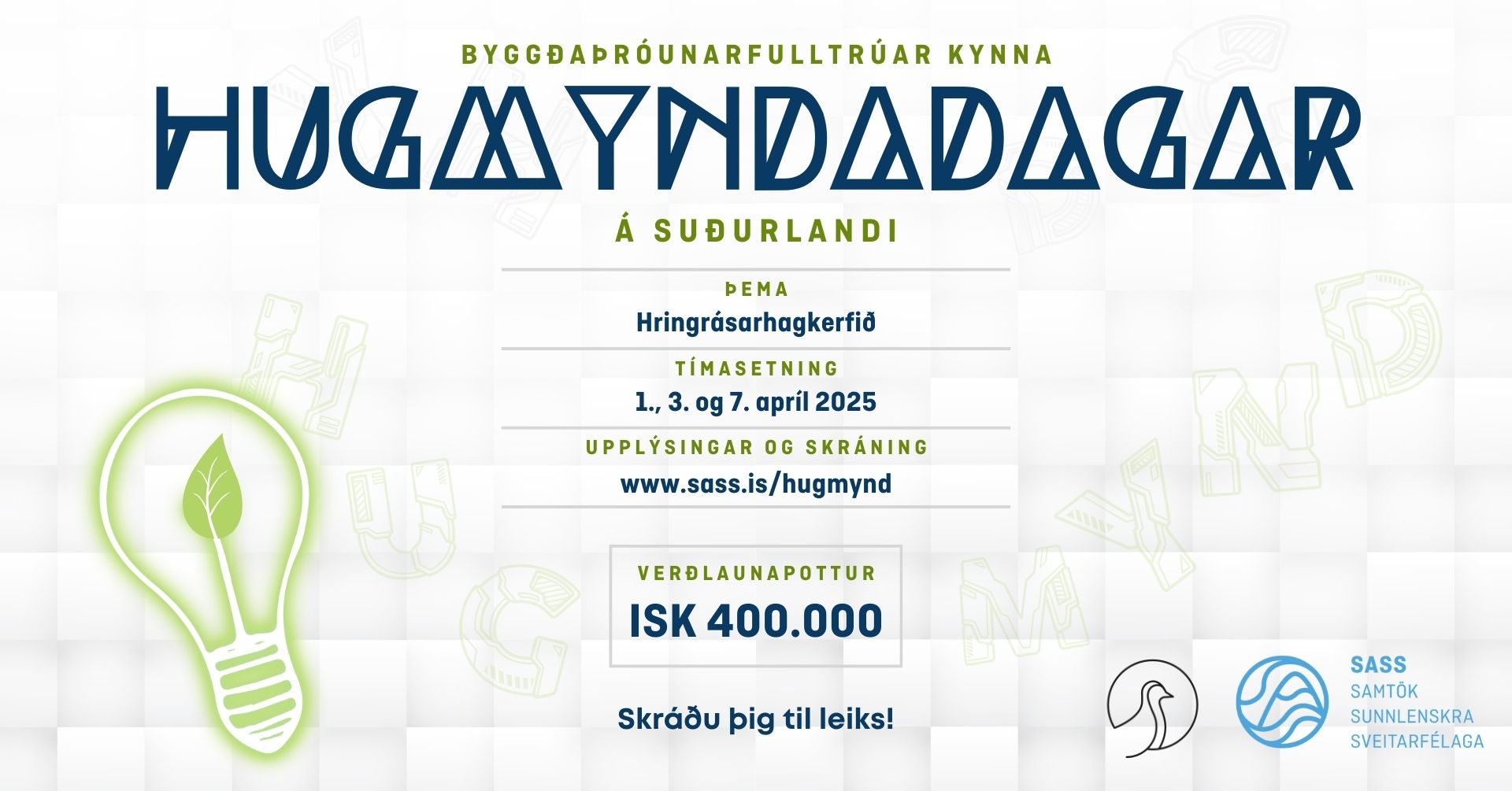 Kveiktu á perunni á Hugmyndadögum Suðurlands!
