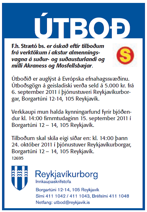 Almenningssamgöngur boðnar út