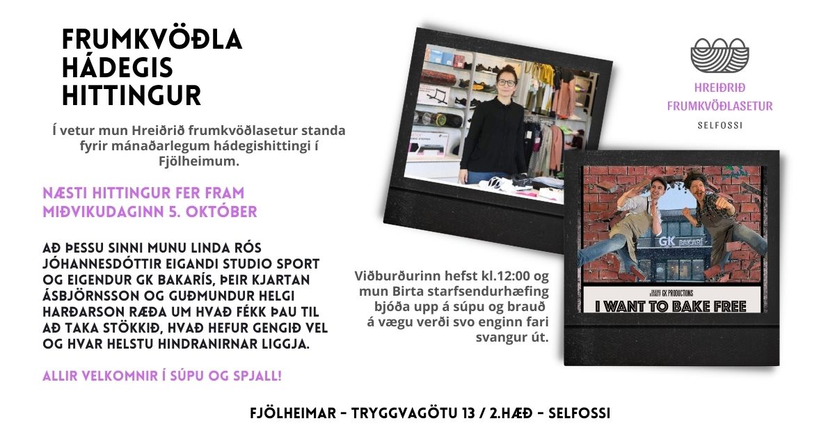 Frumkvöðlahádegishittingur 5. október kl. 12:00