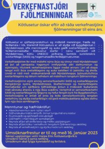 Kötlusetur í Vík auglýsir stöðu verkefnastjóra fjölmenningar til eins árs.