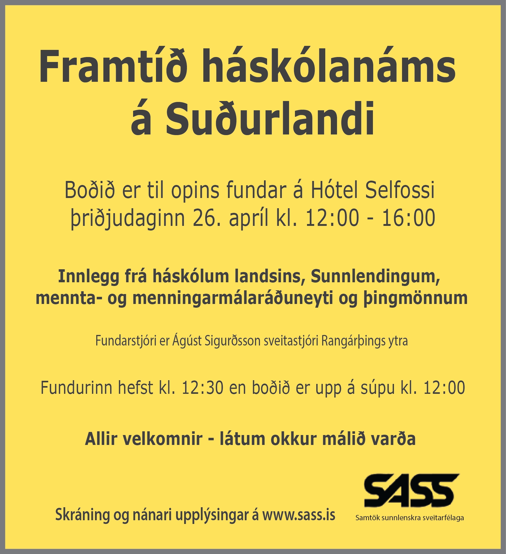 Framtíð háskólanáms á Suðurlandi