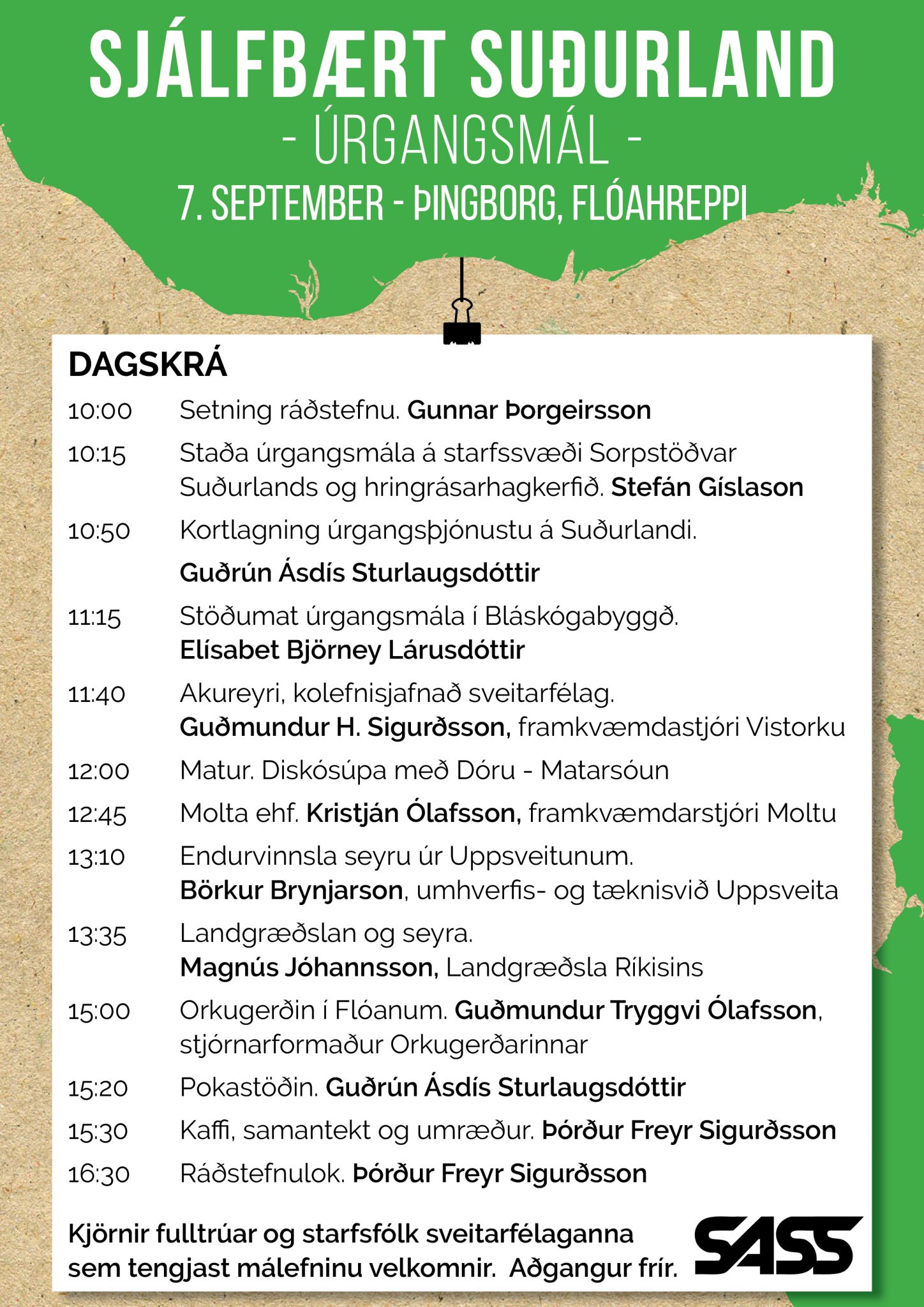 Ráðstefna um sjálfbært Suðurland