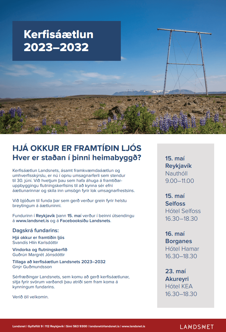 Kerfisáætlun Landsnets - fundaröð
