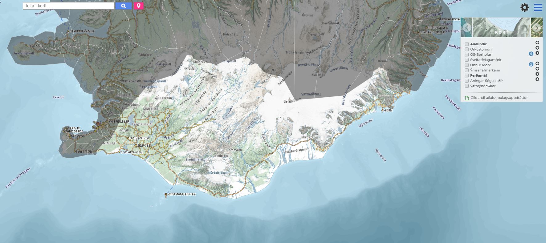 Kortavefur Suðurlands