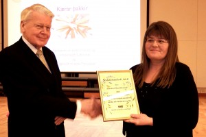 Menntaverðlaun Kristín B og forsetinn