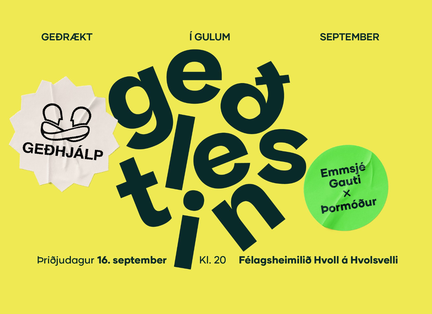 Geðlestin í Gulum september á Suðurlandi