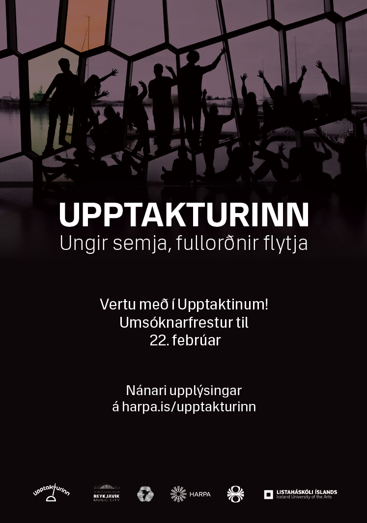 Upptakturinn 2026: Ungir semja, fullorðnir flytja: Upptakturinn 2026 óskar eftir verkum